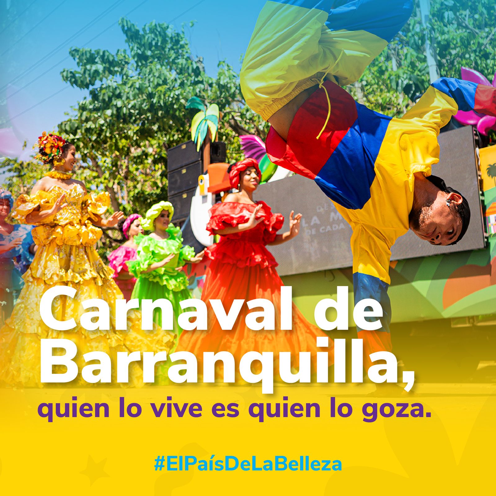 Con la carroza ‘El País de la Belleza’, el Gobierno Nacional exalta las regiones de Colombia en el Carnaval de Barranquilla 