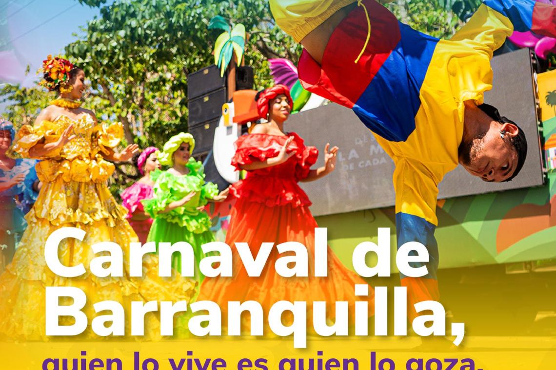 Con la carroza ‘El País de la Belleza’, el Gobierno Nacional exalta las regiones de Colombia en el Carnaval de Barranquilla 