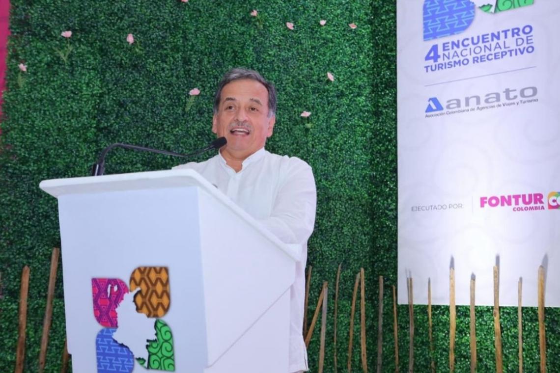 Gerente General de Fontur Álvaro Balcázar en su discurso en el 4to Encuentro Nacional de Turismo Receptivo - Riohacha, La Guajira