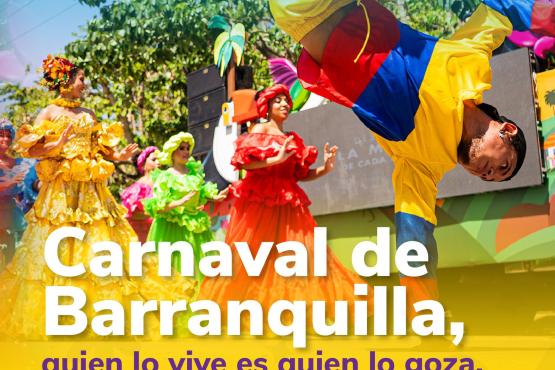 Con la carroza ‘El País de la Belleza’, el Gobierno Nacional exalta las regiones de Colombia en el Carnaval de Barranquilla 